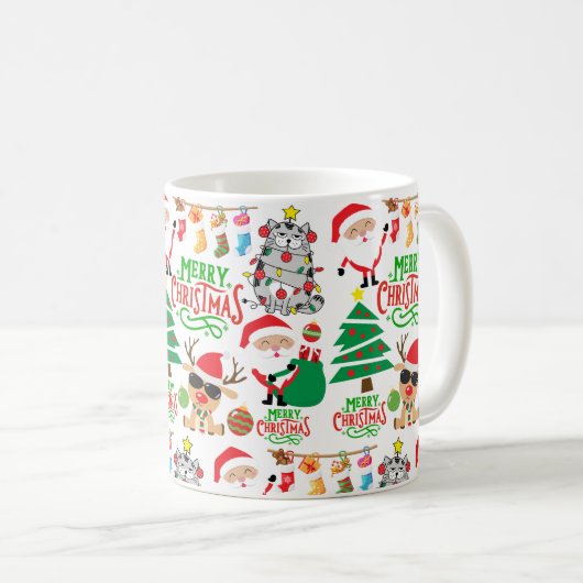 Frohe Weihnachtsfeier Kaffeetasse (VorderseiteRechts)