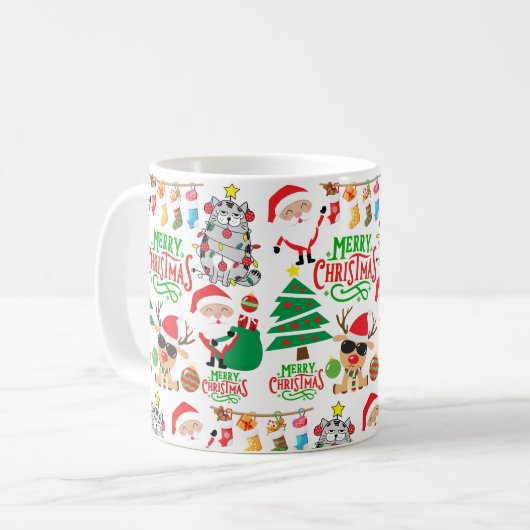 Frohe Weihnachtsfeier Kaffeetasse (Vorderseite Links)