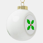 Frohe Weihnachtsfeier Keramik Kugel-Ornament (Links)