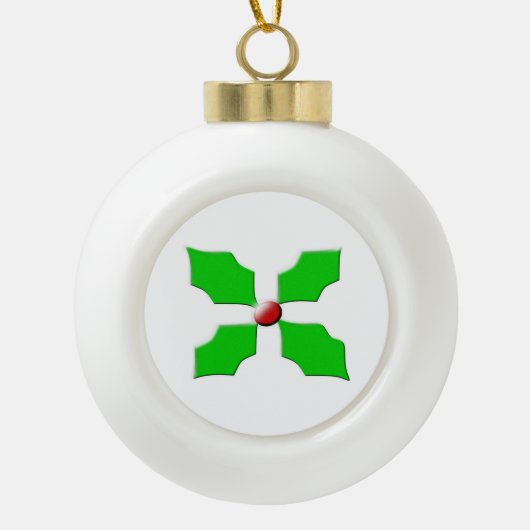 Frohe Weihnachtsfeier Keramik Kugel-Ornament (Vorderseite)