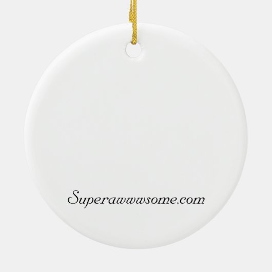 Frohe Weihnachtsfeier Keramik Ornament (Hinten)