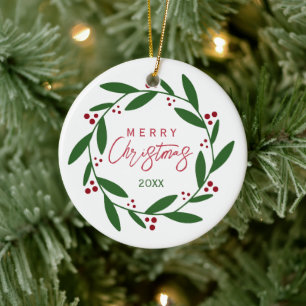 Frohe Weihnachtsfeier Keramik Ornament