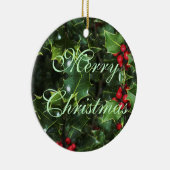 Frohe Weihnachtsfeier Keramik Ornament (Rechts)