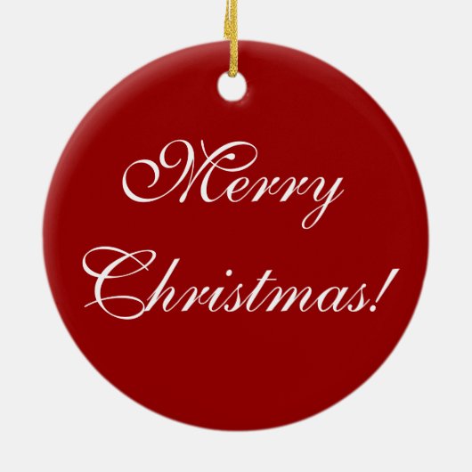Frohe Weihnachtsfeier Keramik Ornament (Hinten)