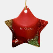 Frohe Weihnachtsfeier Keramikornament (Vorne)