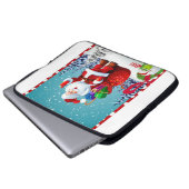 Frohe Weihnachtsfeier Laptopschutzhülle (Vorne Knopf)