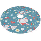 Frohe Weihnachtsfeier - Liebe Fleece Weihnachtsbaumdecke (Schrägansicht)