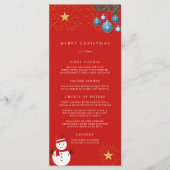 Frohe Weihnachtsfeier Menükarte (Vorderseite)