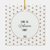 Frohe Weihnachtsfeier Minimalistisch Moderne Keramikornament (Rückseite)