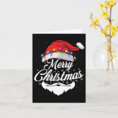 Frohe Weihnachtsfeier mit Red Hat Lights Xma Karte (Gelbe Blume)