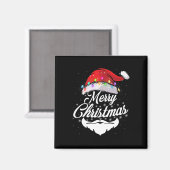 Frohe Weihnachtsfeier mit Red Hat Lights Xma Magnet (Vorderseite/Rückseite)