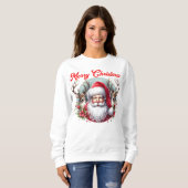 Frohe Weihnachtsfeier mit Rentier Sweatshirt (Vorne ganz)