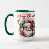 Frohe Weihnachtsfeier mit Rentier Tasse (Links)