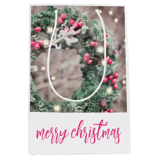 Frohe Weihnachtsfeier Mittlere Geschenktüte (Vorderseite)