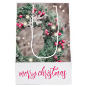 Frohe Weihnachtsfeier Mittlere Geschenktüte (Rückseite)