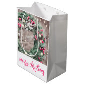 Frohe Weihnachtsfeier Mittlere Geschenktüte (Rückseite Schrägansicht)