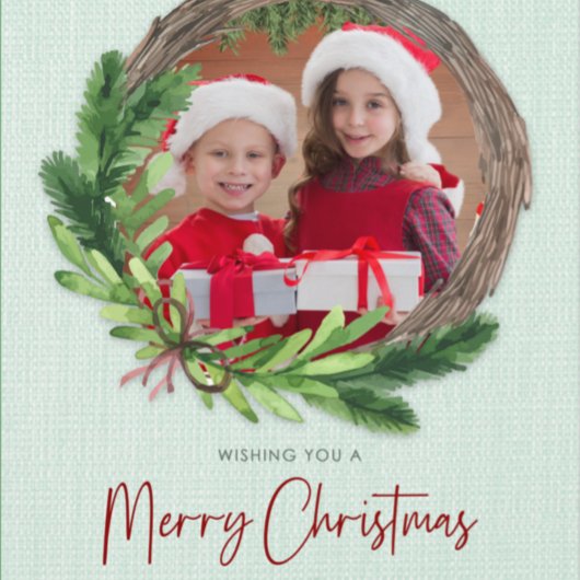 Frohe Weihnachtsfeier Modernes Foto Feiertagskarte