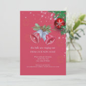 Frohe Weihnachtsfeier Neue Zuhause Moving Ankündigung (Stehend Vorderseite)