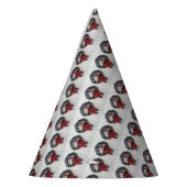 Frohe Weihnachtsfeier Niedlich Teddy Bären Muster Partyhütchen (Links)