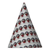 Frohe Weihnachtsfeier Niedlich Teddy Bären Muster Partyhütchen (Rechts)