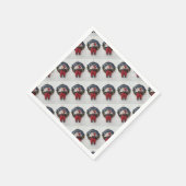 Frohe Weihnachtsfeier Niedlich Teddy Bären Muster Serviette (Ecke)