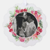 Frohe Weihnachtsfeier Ornament Karte (Vorderseite)