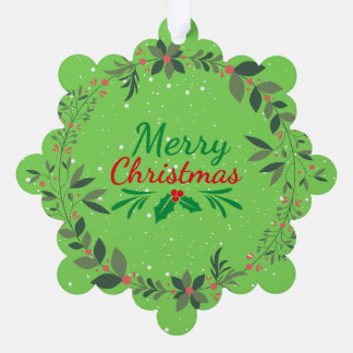 Frohe Weihnachtsfeier Ornament Karte