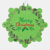 Frohe Weihnachtsfeier Ornament Karte (Vorderseite)