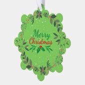 Frohe Weihnachtsfeier Ornament Karte (Linke Ecke)