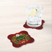 Frohe Weihnachtsfeier Papier Untersetzer Editable (Vor Ort)