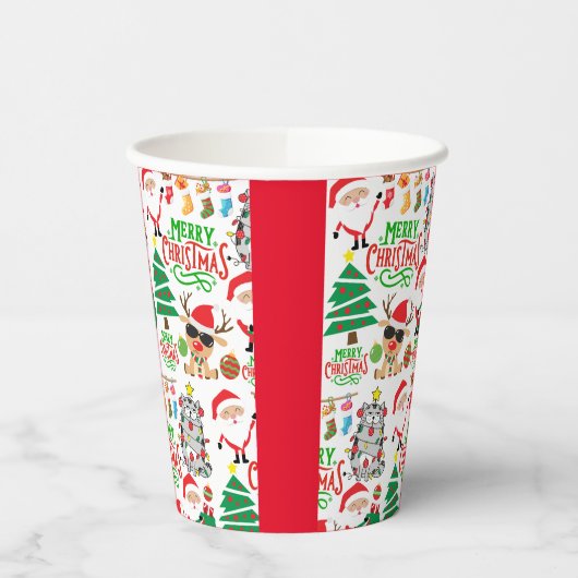 Frohe Weihnachtsfeier Pappbecher (Links)