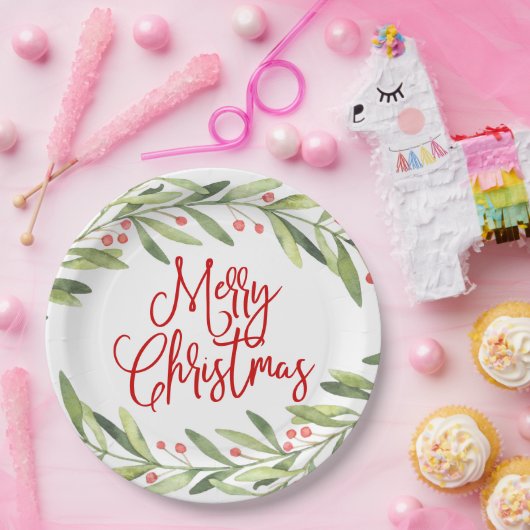 Frohe Weihnachtsfeier Pappteller (Party)