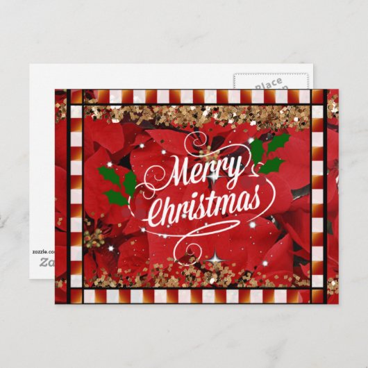 Frohe Weihnachtsfeier Postkarte (Vorne/Hinten)