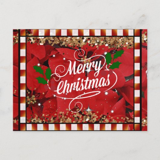 Frohe Weihnachtsfeier Postkarte (Vorderseite)