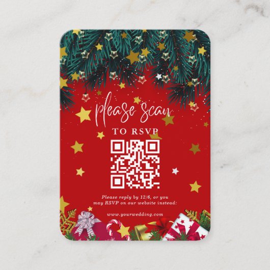 Frohe Weihnachtsfeier QR Code UAWG Begleitkarte (Vorderseite)
