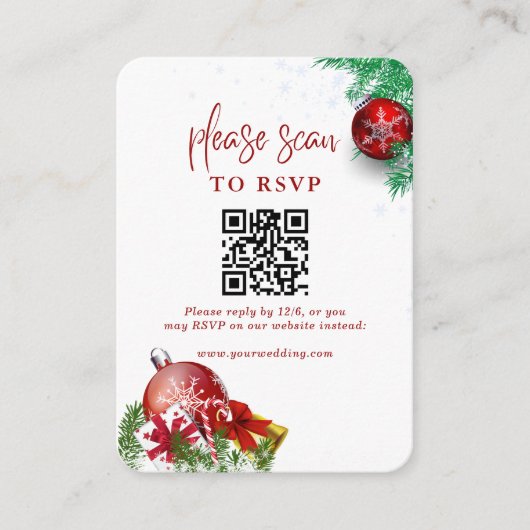 Frohe Weihnachtsfeier QR Code UAWG Begleitkarte (Vorderseite)