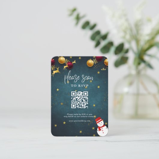 Frohe Weihnachtsfeier QR Code UAWG Begleitkarte (Stehend Vorderseite)