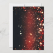 Frohe Weihnachtsfeier Red Gold Baubles Einladung (Rückseite)