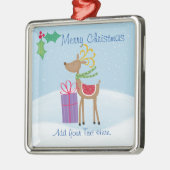 Frohe Weihnachtsfeier Rentier Keramik Ornament (Links)