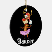 Frohe Weihnachtsfeier Rentier Niedlicher Hirschtän Keramik Ornament (Rechts)