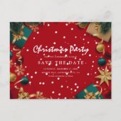 Frohe Weihnachtsfeier Save the Date Einladungspostkarte (Vorderseite)