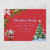Frohe Weihnachtsfeier Save the Date Einladungspostkarte (Vorderseite)