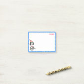 Frohe Weihnachtsfeier Schnauzer Welpenname Post-it Klebezettel (Auf Schreibtisch)