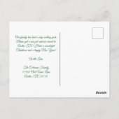 Frohe Weihnachtsfeier Schöne neue Zuhause-Adresse Postkarte (Rückseite)