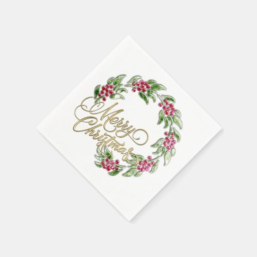 Frohe Weihnachtsfeier Serviette (Ecke)