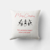 Frohe Weihnachtsfeier Throw Cushion Kissen (Rückseite)