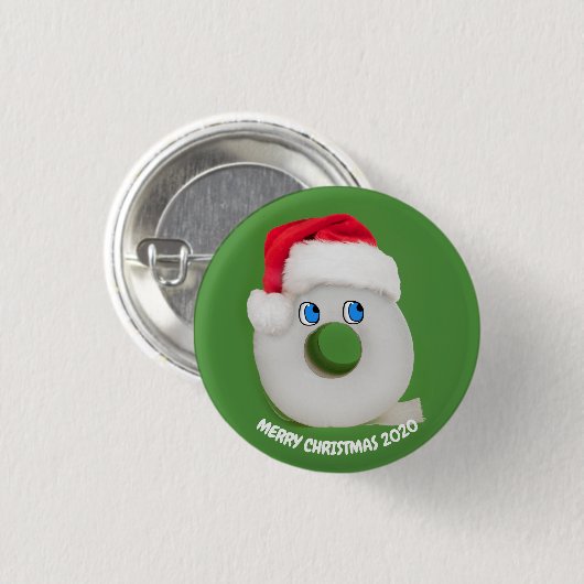 Frohe Weihnachtsfeier Toilettenpapier 2020 Button (Vorne & Hinten)