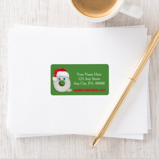 Frohe Weihnachtsfeier Toilettenpapier 2021 Adressaufkleber (Insitu)