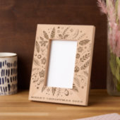 Frohe Weihnachtsfeier und Date Family Foto Geätzte Rahmen (Linke Ecke)