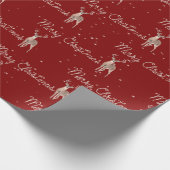 Frohe Weihnachtsfeier und Hirsch Geschenkpapier (Ecke)